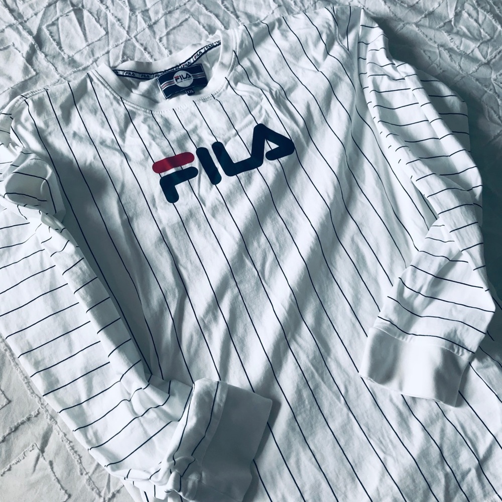 Fila Long Sleeve Pin Striped Shirt